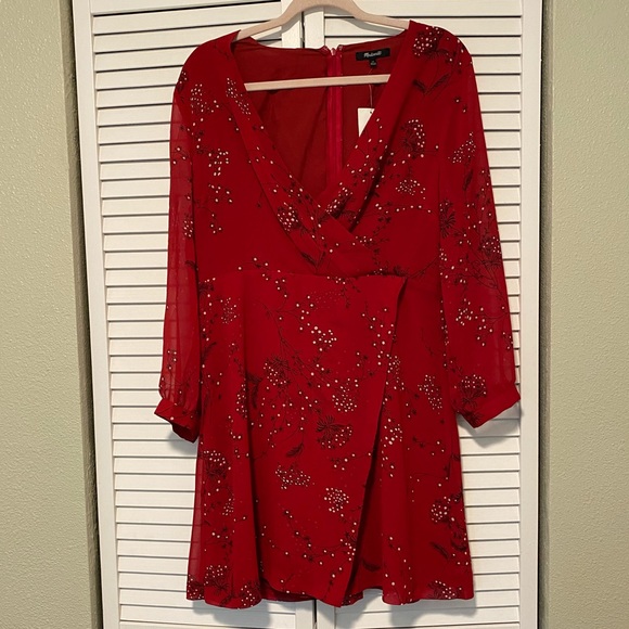 NWT Madewell hazelwood wrap front mini dress - Picture 2 of 6